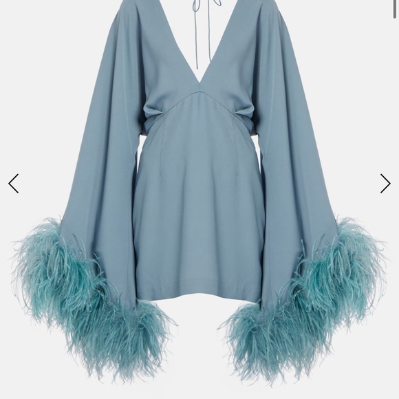 TALLER MARMO
Magnifique feather-trimmed minidress IN CREAM - Picture 7 of 7